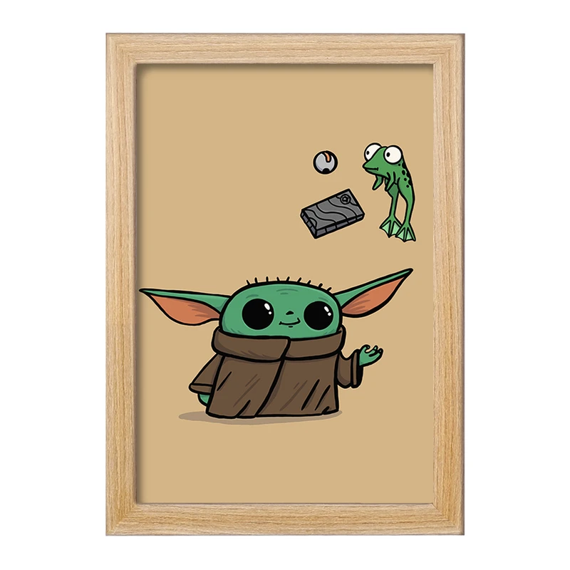 تابلو خندالو مدل یودا سریال جنگ ستارگان کد 26077