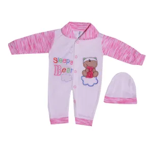 ست سرهمی و کلاه نوزادی مدل  MA-TT99029-SARH.N-SE.SOR رنگ صورتی