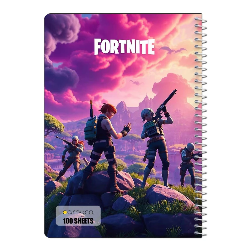 دفتر شطرنجی 100 برگ سیمی کارنیکا طرح فورتنایت Fortnite کد 74126