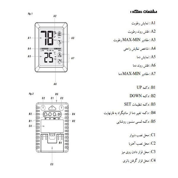 دماسنج و رطوبت سنج تی اف ای مدل 30.5047