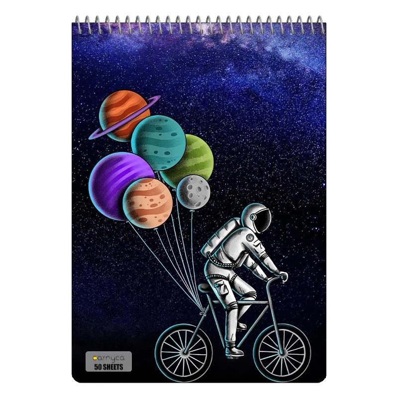 دفتر نقاشی 50 برگ سیمی کارنیکا طرح فضا Space کد 41980