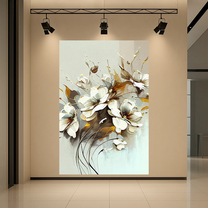 تابلو بوم طرح مخمل نقاشی مدل گل کد AR3060199