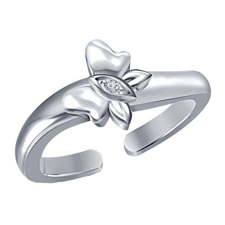 انگشتر نقره زنانه قیراط طرح پروانه کد GH4293