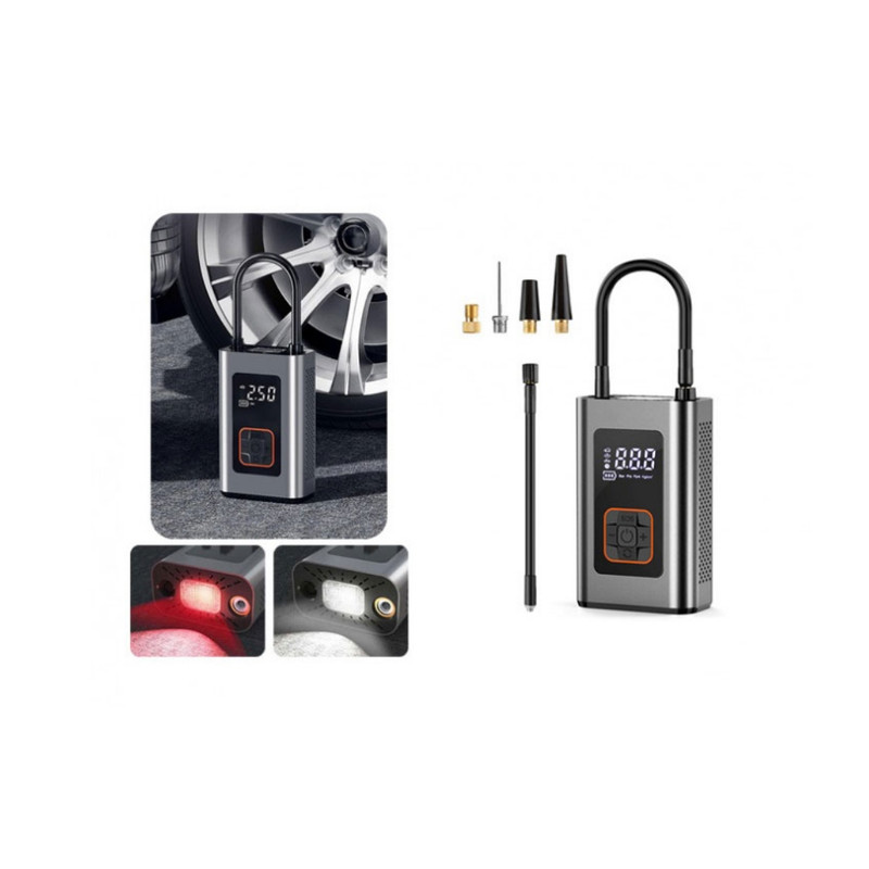 پمپ باد دیجیتال مدل شارژی کد MS22C-001 پمپ باد دیجیتال مدل شارژی کد MS22C-001