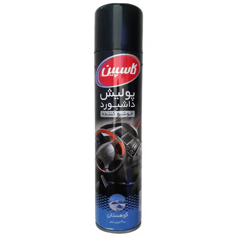 اسپری پولیش داشبورد خودرو کاسپین مدل 123Mountain حجم 300 میلی لیتر