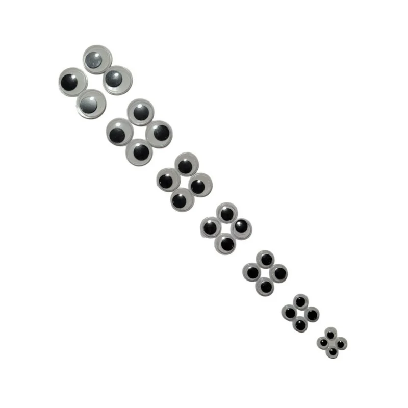 ملزومات عروسک سازی مدل چشم متحرک گرد کد CIR06TO18A28 بسته 28 عددی 