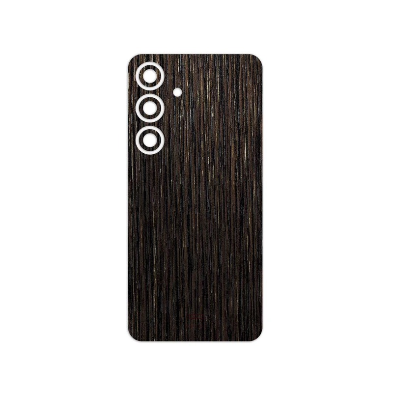 برچسب پوششی ماهوت مدل Dark-Gold-Stripes-Wood مناسب برای گوشی موبایل سامسونگ Galaxy S24
