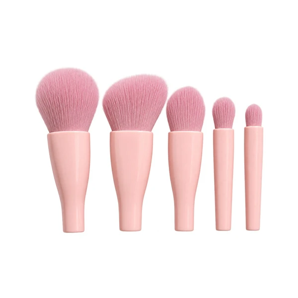 ست براش آرایشی مدل Rose مجموعه 5 عددی