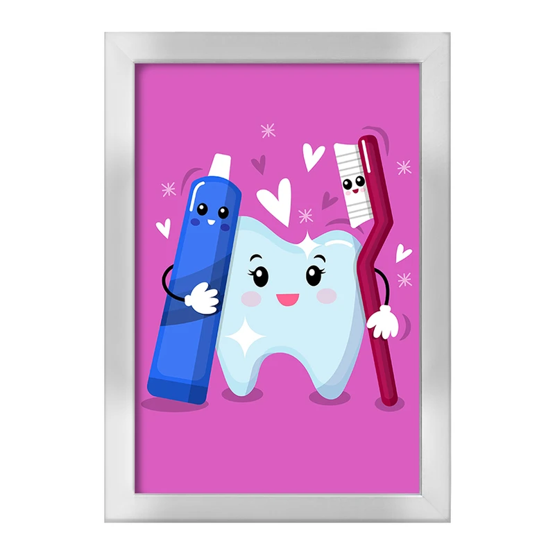 تابلو خندالو طرح دندان و دندان پزشکی کودکانه کد 36762