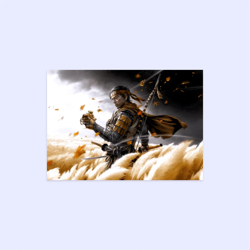 پوستر هومرو مدل فلزی طرح Ghost of tsushima کد PS859