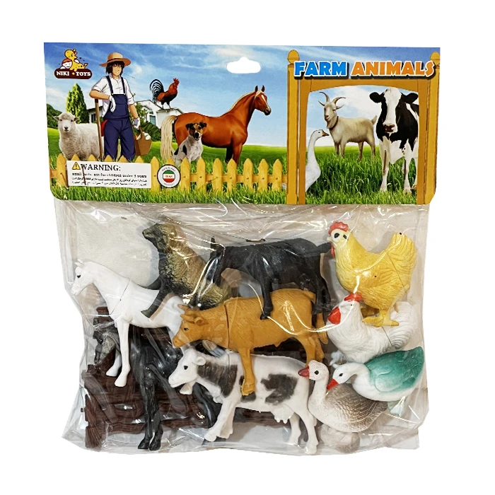 عکس شماره 2 : فیگور مدل حیوانات اهلی مزرعه بسته 14 عددی