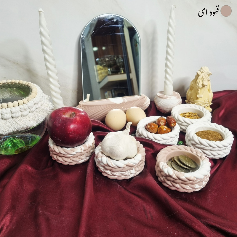 مجموعه ظروف هفت سین 10 پارچه مدل جانان