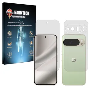Nano tech Tough model transparent screen protector suitable for Google Pixel 10 Pro XL mobile phone along with the back protector