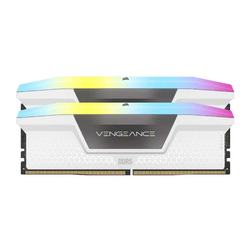 رم دسکتاپ DDR5 دو کاناله 5600 مگاهرتز CL40 کورسیر مدل VENGEANCE RGB WHITE ظرفیت 32 گیگابایت