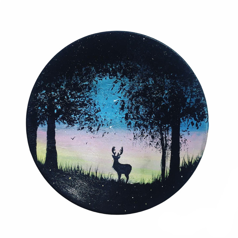 بشقاب دیوارکوب سفالی کد NS103