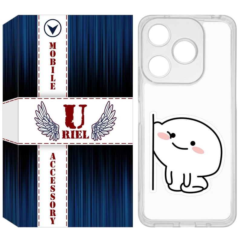 کاور یوریل مدل Clear کد 93 طرح لوس مناسب برای گوشی موبایل شیائومی Redmi 13X / 13 / Poco M6 4G