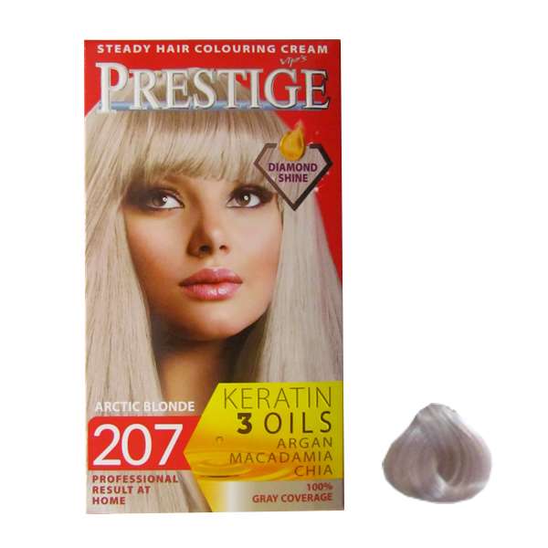 کیت رنگ مو پرستیژ شماره 207 حجم 50 میلی لیتر رنگ بلوند دودی