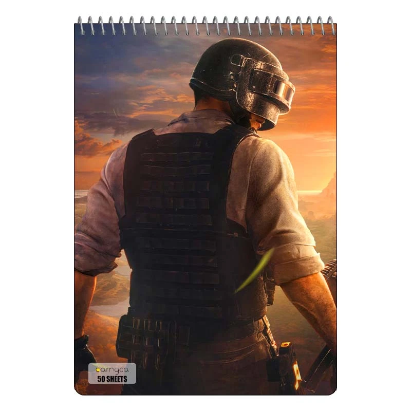 دفتر نقاشی 50 برگ سیمی کارنیکا طرح پابجی PUBG کد 29473