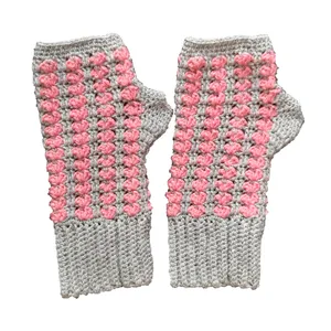 دستکش بافتنی زنانه مدل قلب