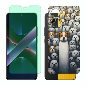 Glass Together model Green light screen protector suitable for Xiaomi Poco X7 Pro mobile phone with back cover sticker