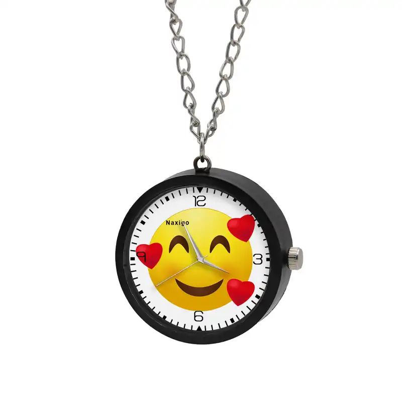 ساعت گردنبندی عقربه ای ناکسیگو مدل ایموجی کد NF12788