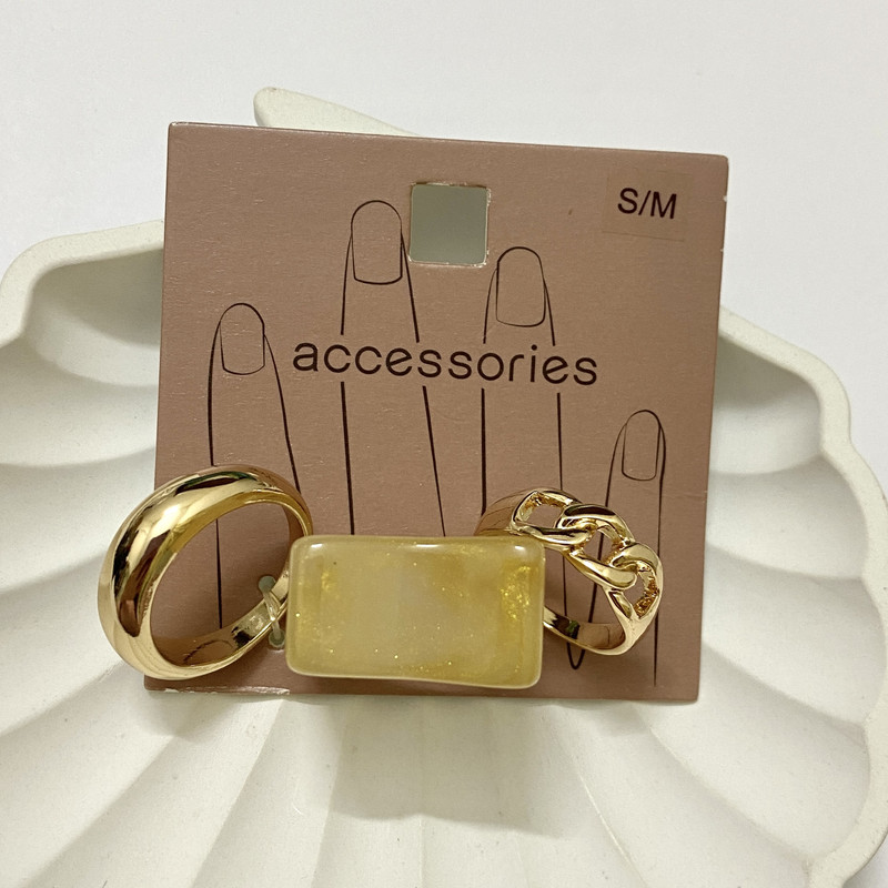 انگشتر زنانه اکسسورایز مدل ترندی مجموعه سه عددی