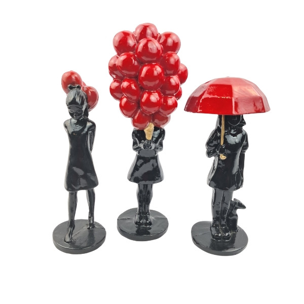 مجسمه مدل دختر مجموعه 3 عددی