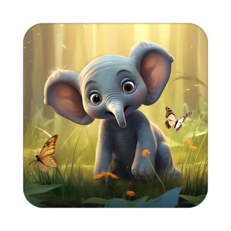 زیر لیوانی کاکتی طرح حیوانات کارتونی مدل mp27562