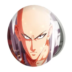 آینه جیبی خندالو طرح سایتاما انیمه مرد تک مشتی One Punch Man مدل تاشو کد 11402 