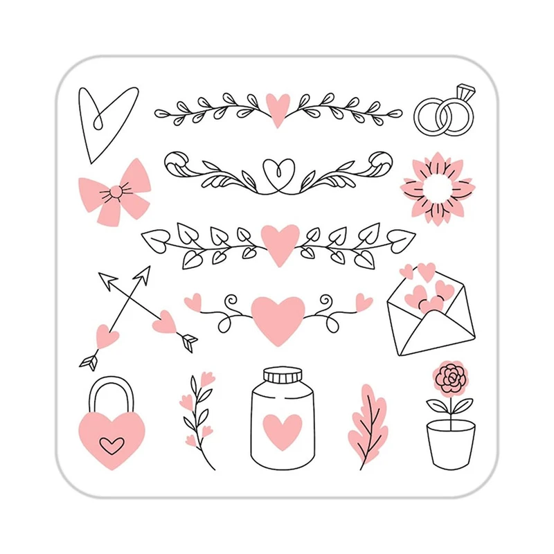 زیر لیوانی کاکتی طرح عاشقانه مدل mp38195