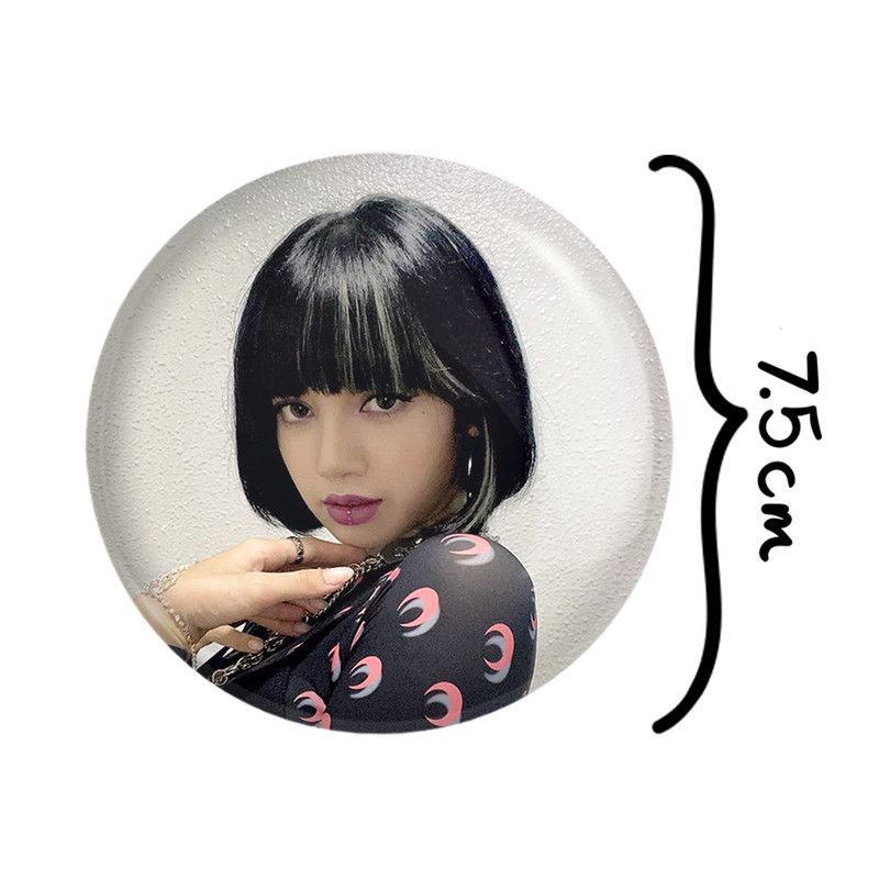 آینه جیبی خندالو مدل لیسا بلک پینک Black Pink  کد 14267