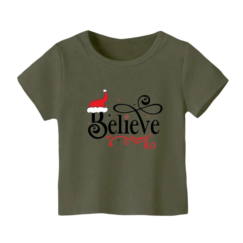 تی شرت آستین کوتاه بچگانه مدل نوشته کریسمس کد 1