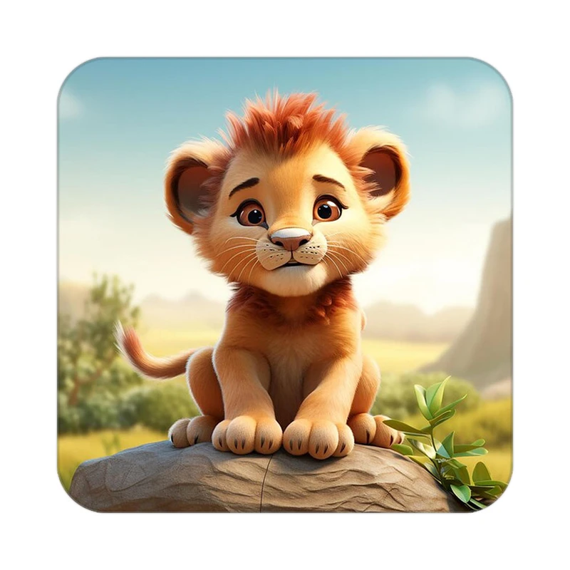 زیر لیوانی کاکتی طرح حیوانات کارتونی مدل mp27292