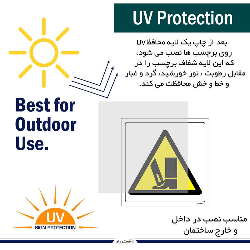 برچسب ایمنی مستر راد طرح خطر آسیب به پا مدل HSE-OSHA-089