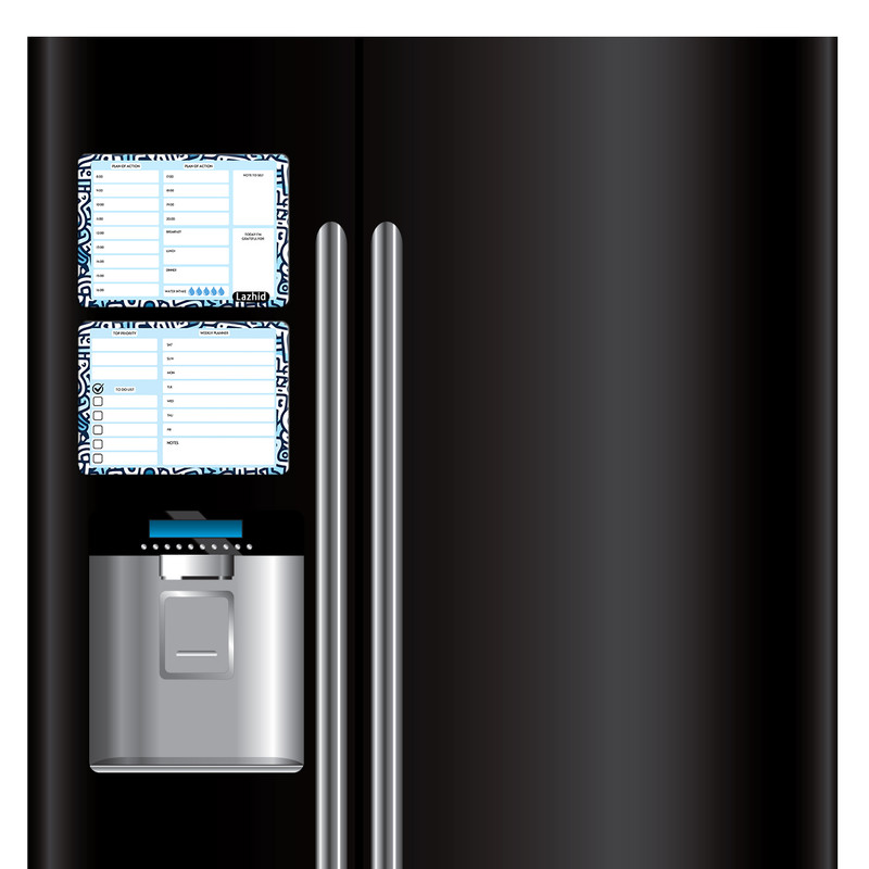 تخته وایت برد لاژید مدل برنامه ریزی سایز 14x18 سانتی متر مجموعه 2 عددی