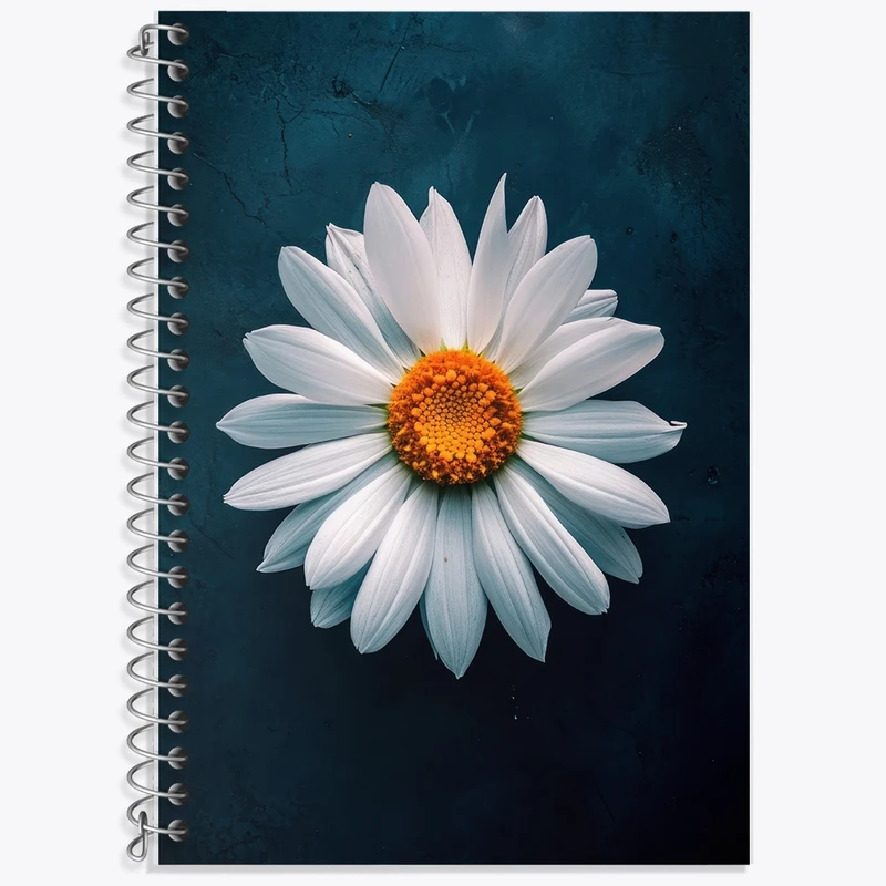 دفتر زبان 50 برگ خندالو مدل سه خط طرح گل (Flower) کد F2668