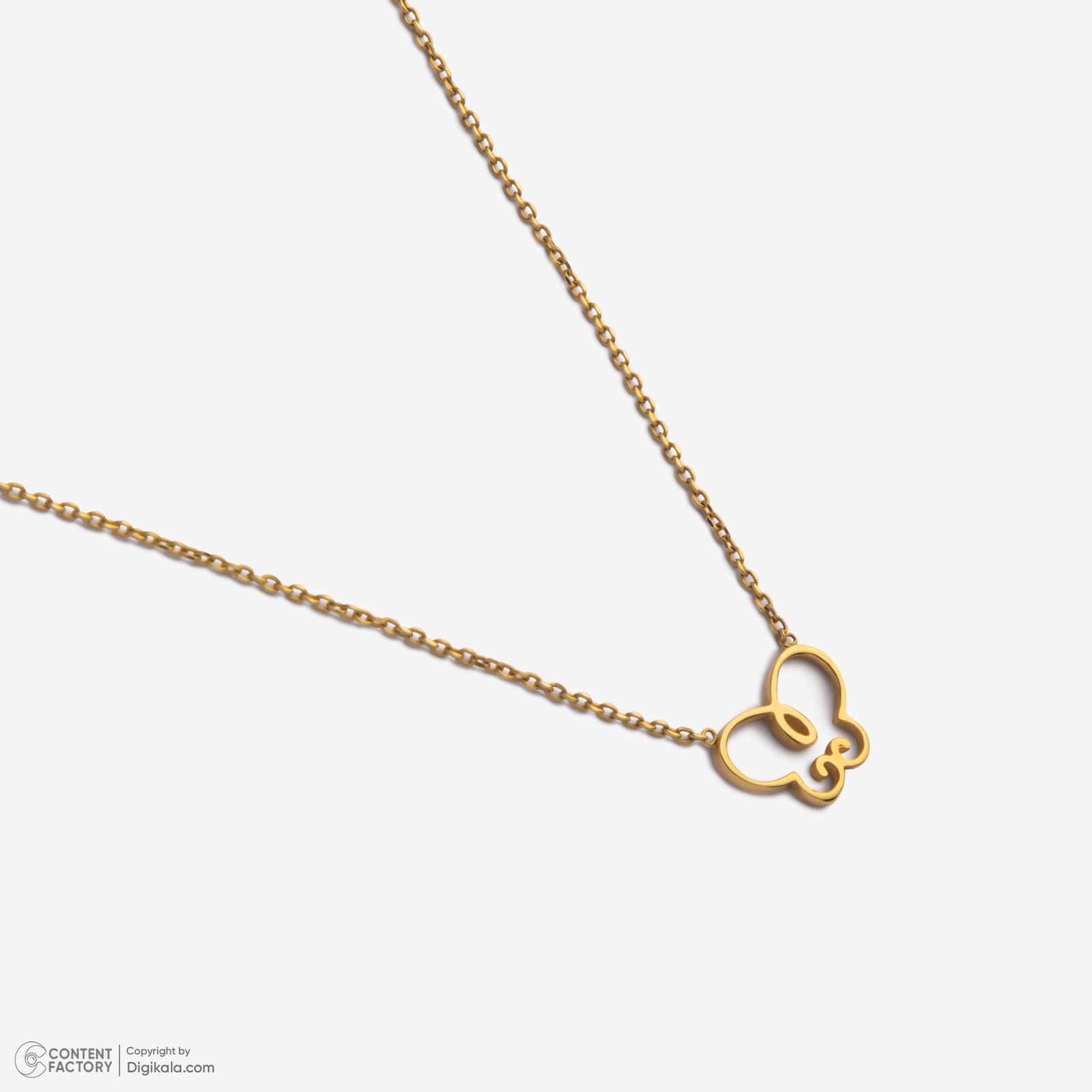 گردنبند طلا 18 عیار زنانه با زنجیر حلقه‌ای (فلامینگو) وی گالری مدل پروانه کد NB6536 -  - 2