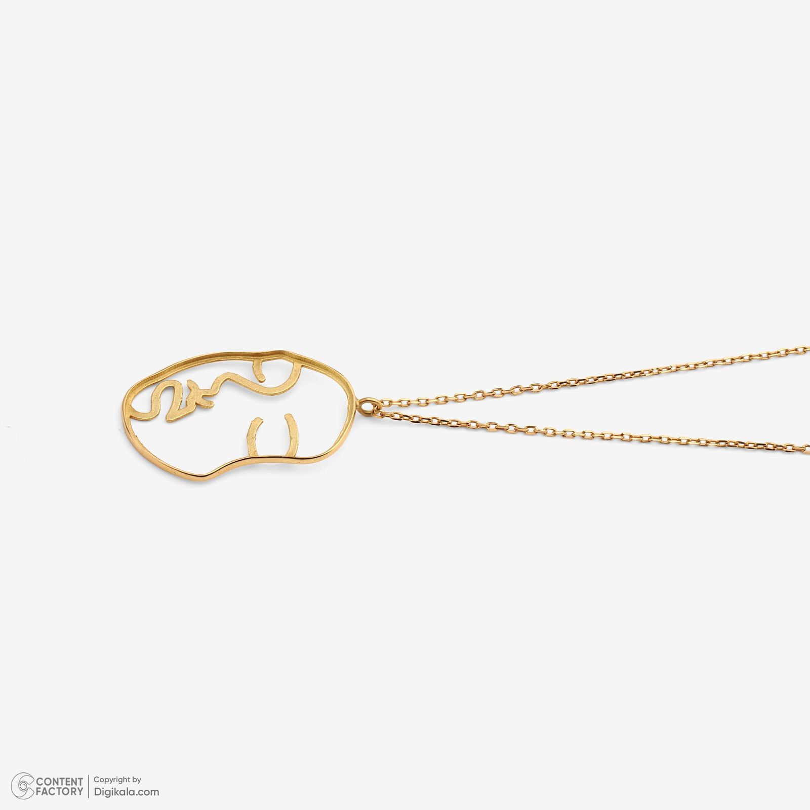 گردنبند طلا 18 عیار زنانه با زنجیر حلقه‌ای (فلامینگو) وی گالری مدل رخ مینیمال کد NB9377 -  - 8