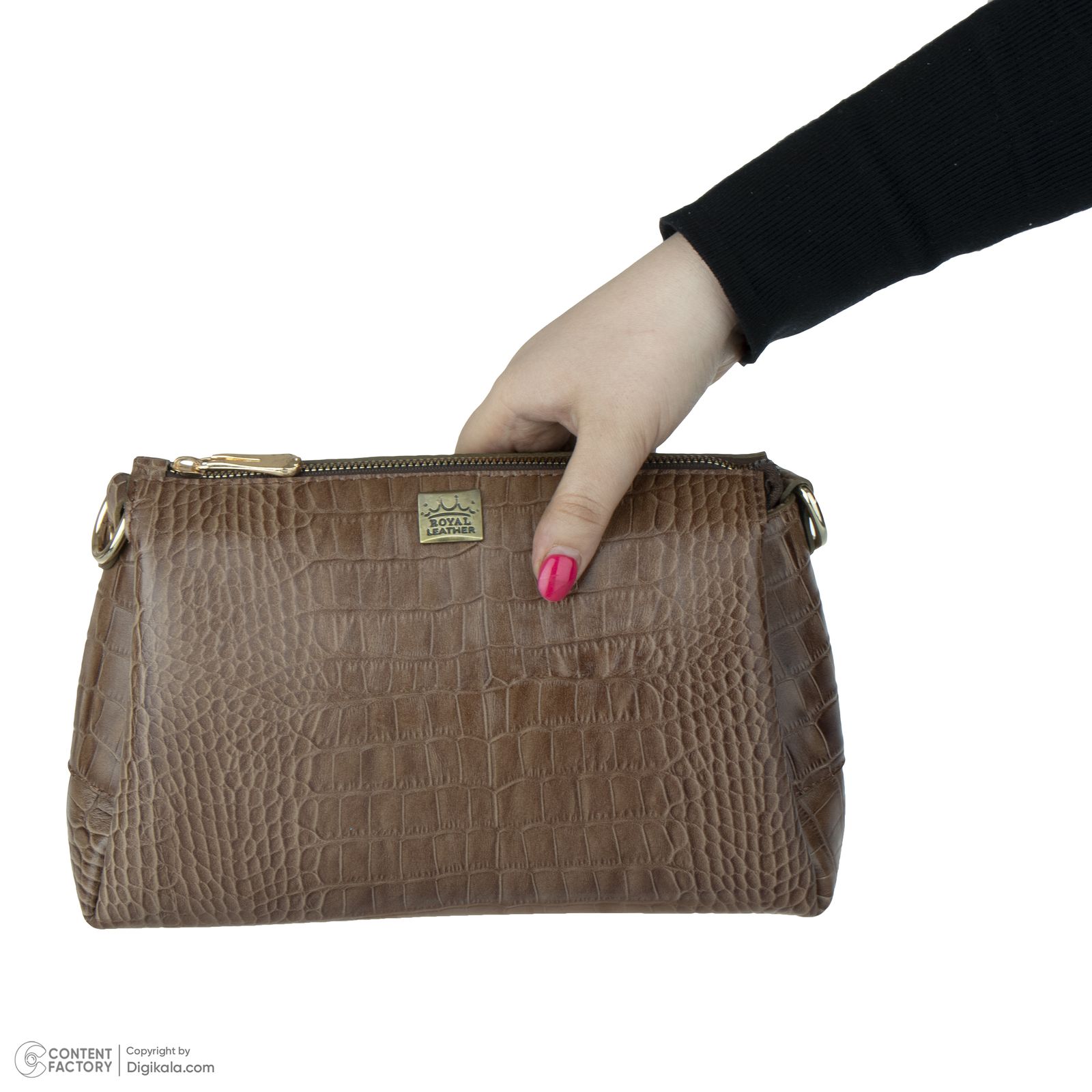 کیف دوشی زنانه رویال چرم مدل W77.1 -  - 2