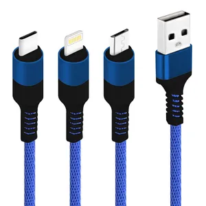 کابل تبدیل USB به microUSB / USB-C / لایتنینگ ام پی بلبری مدل BLB-2030 طول 1.2 متر