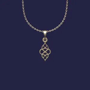 گردنبند طلا 18 عیار زنانه مدوپد مدل هندسی کد Y2-1-1004