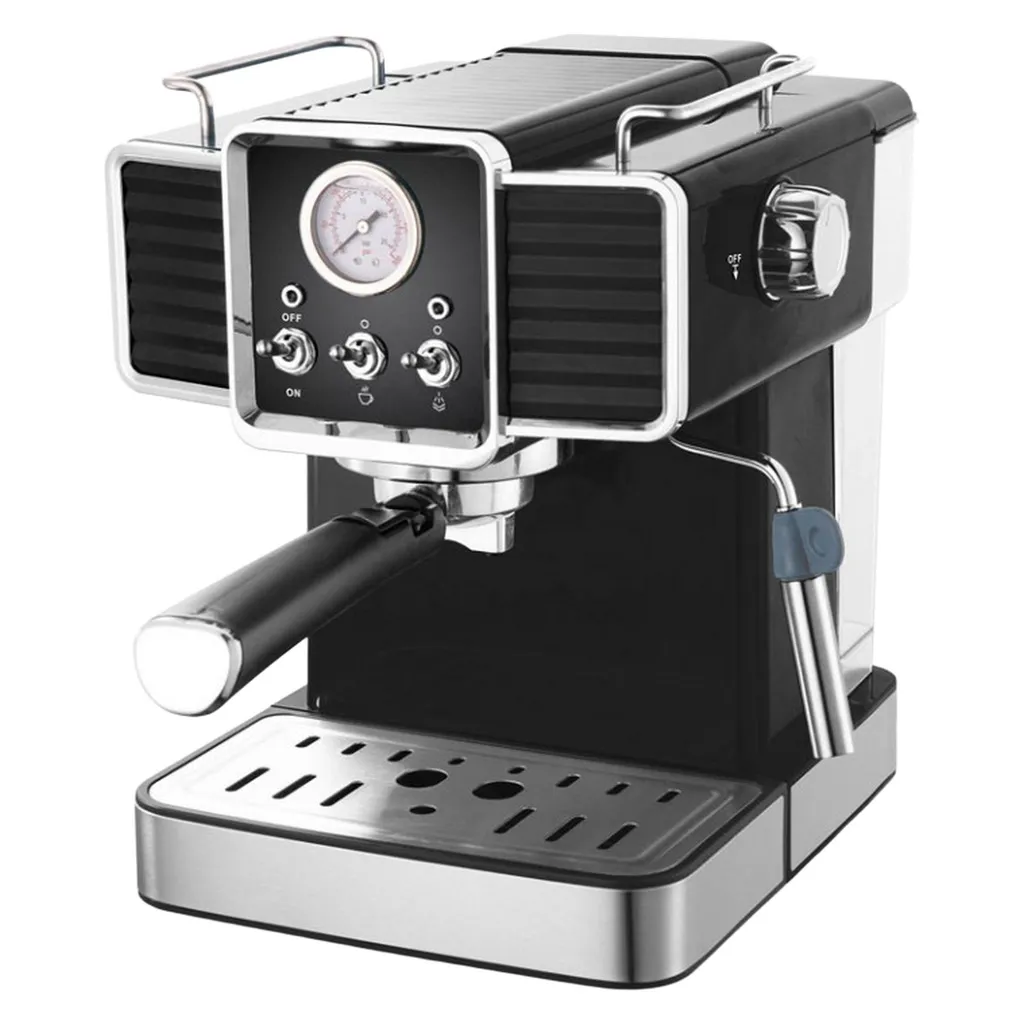 اسپرسوساز 1500 میلی‌لیتری مباشی مدل ME-ECM 2020، مناسب تهیه اسپرسو، کافه لاته و کاپوچینو، دارای 1 عدد نازل قهوه، تنظیم میزان بخاردهی