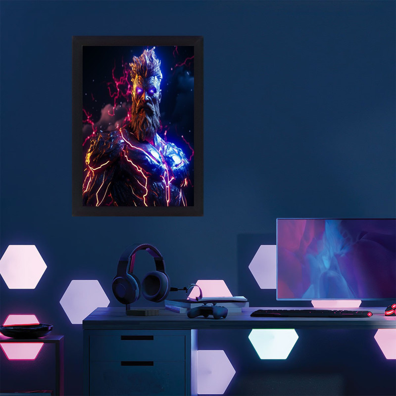 تابلو نوری گیم دکور طرح خدای جنگ مدل God of war 3