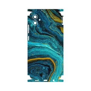 MAHOOT Turquoise marblewith golden streaks-FullSkin Cover Sticker for Samsung Galaxy M04