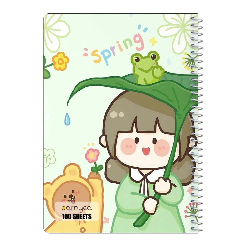 دفتر مشق 100 برگ سیمی کارنیکا طرح دختر خندون Smiling Girl کد 74057