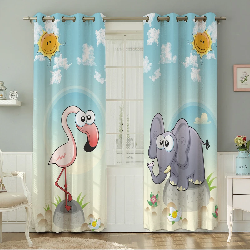 پرده نیروانا طرح کودک  مدل مخمل کد 4963سایز 140×280 سانتی متر