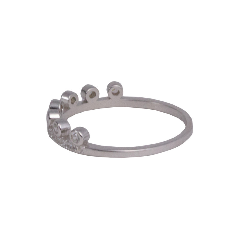 انگشتر نقره زنانه مدل تاج کد 487995