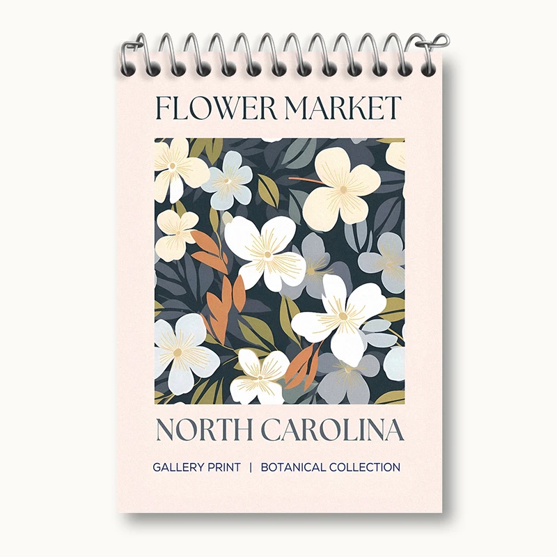 دفتر یادداشت 50 برگ خندالو طرح گل گلی کد N5326