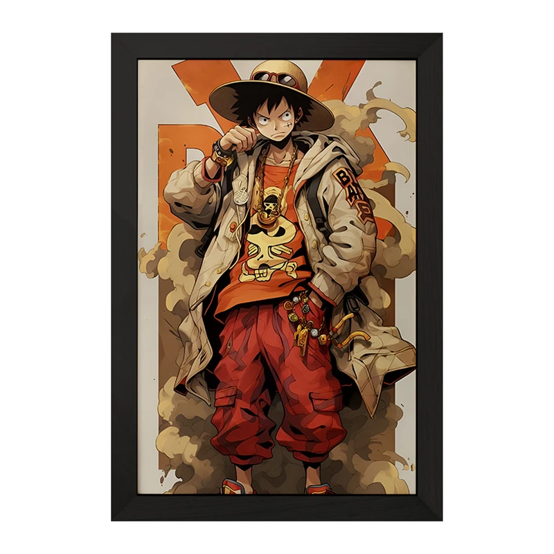 تابلو خندالو مدل لوفی انیمه وان پیس کد F4536