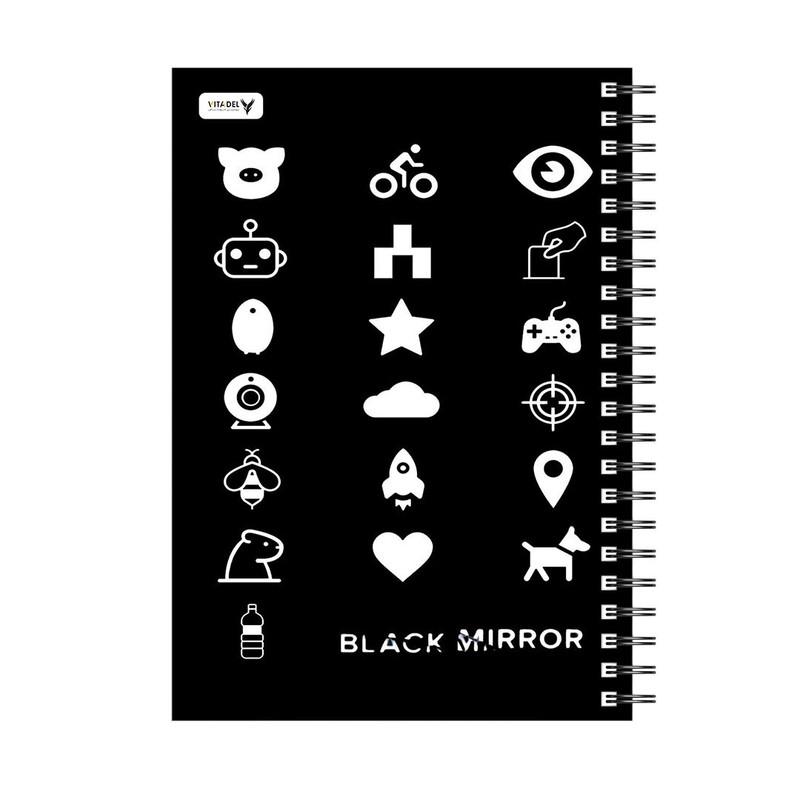 دفتر 120 برگ ویتادل طرح بلک میرور مدل 7